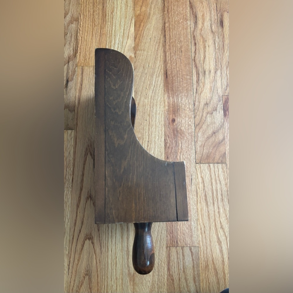 Vintage Wood Colonial Style Scoop Handle Sconce Candle Holder Brown - Picture 4 of 9
